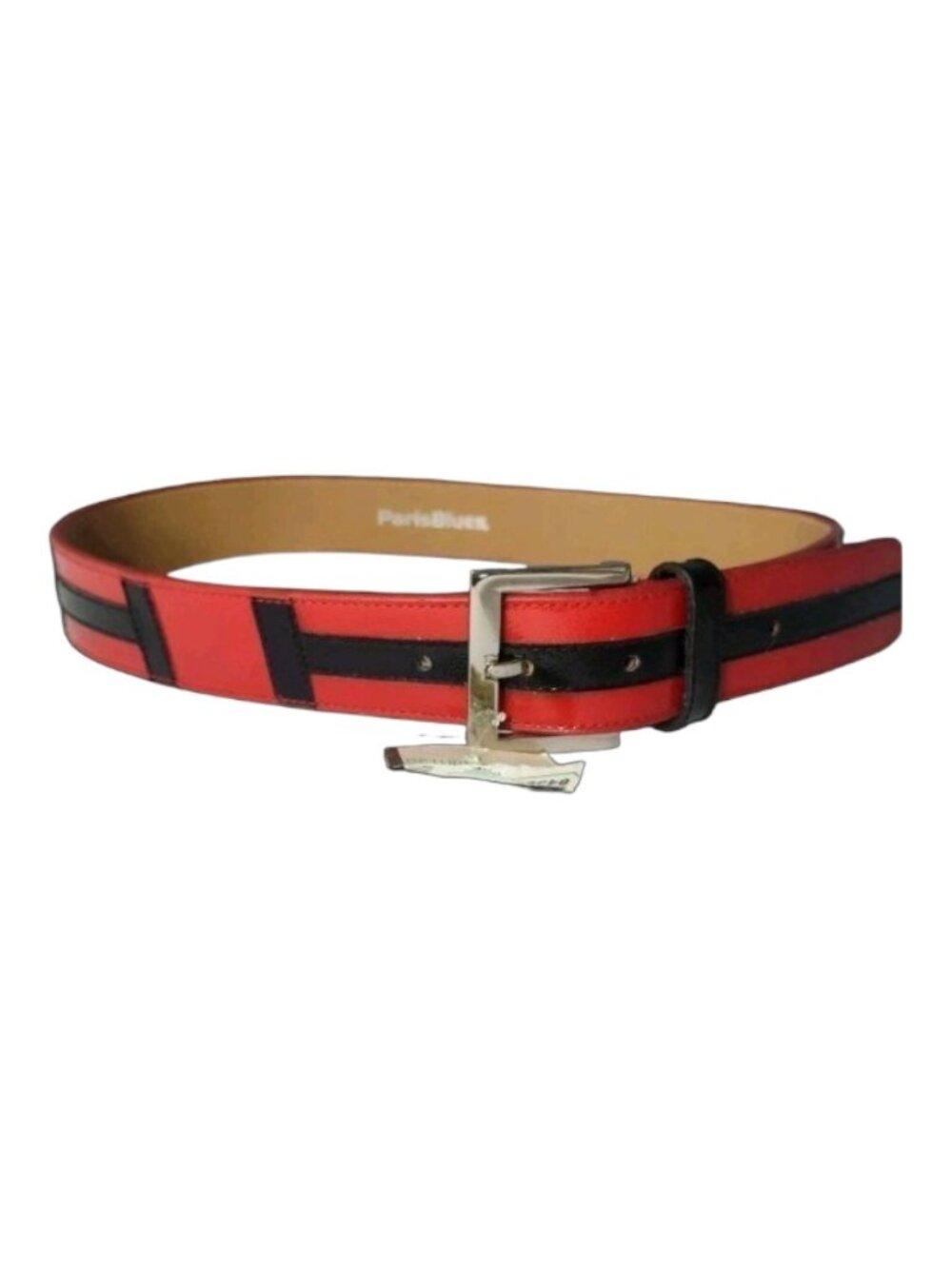 Paris Blues Faux Leather Belt M Punk Whimsigoth Rock Red Black Retro New